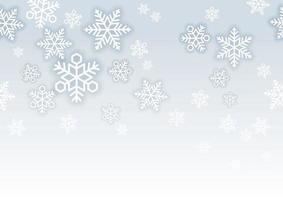 Seamless snow background illustration with text space. Horizontally repeatable. vector