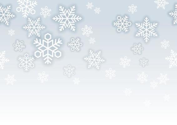 Seamless snow background illustration with text space. Horizontally repeatable.