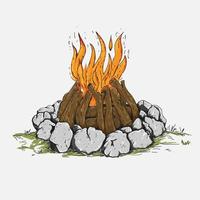 CampFire hand drawn vector sketch