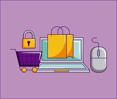 cyber monday shop vector