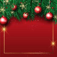 Christmas tree frame background  vector