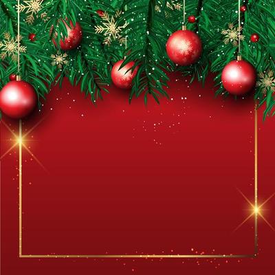 Christmas tree frame background 