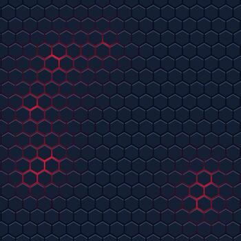 Fondo abstracto con patrón hexagonal vector