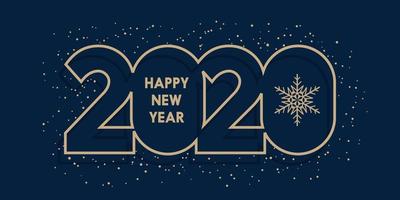 Happy New Year minimalist banner design vector