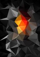 Black and orange low poly abstract design vector