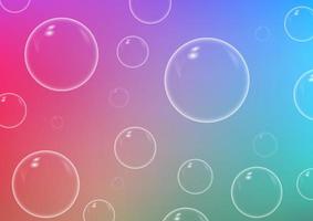 Bubbles on pastel gradient background vector