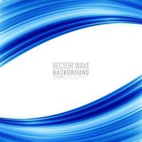 Modern stylish business blue wave on white background vector