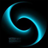 Abstract blue glowing circular wave background  vector