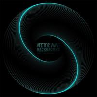 Abstract circular glowing wave background  vector