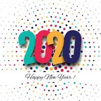 Happy New Year 2020 winter holiday greeting card  vector