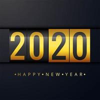 New Year 2020 beautiful card background vector