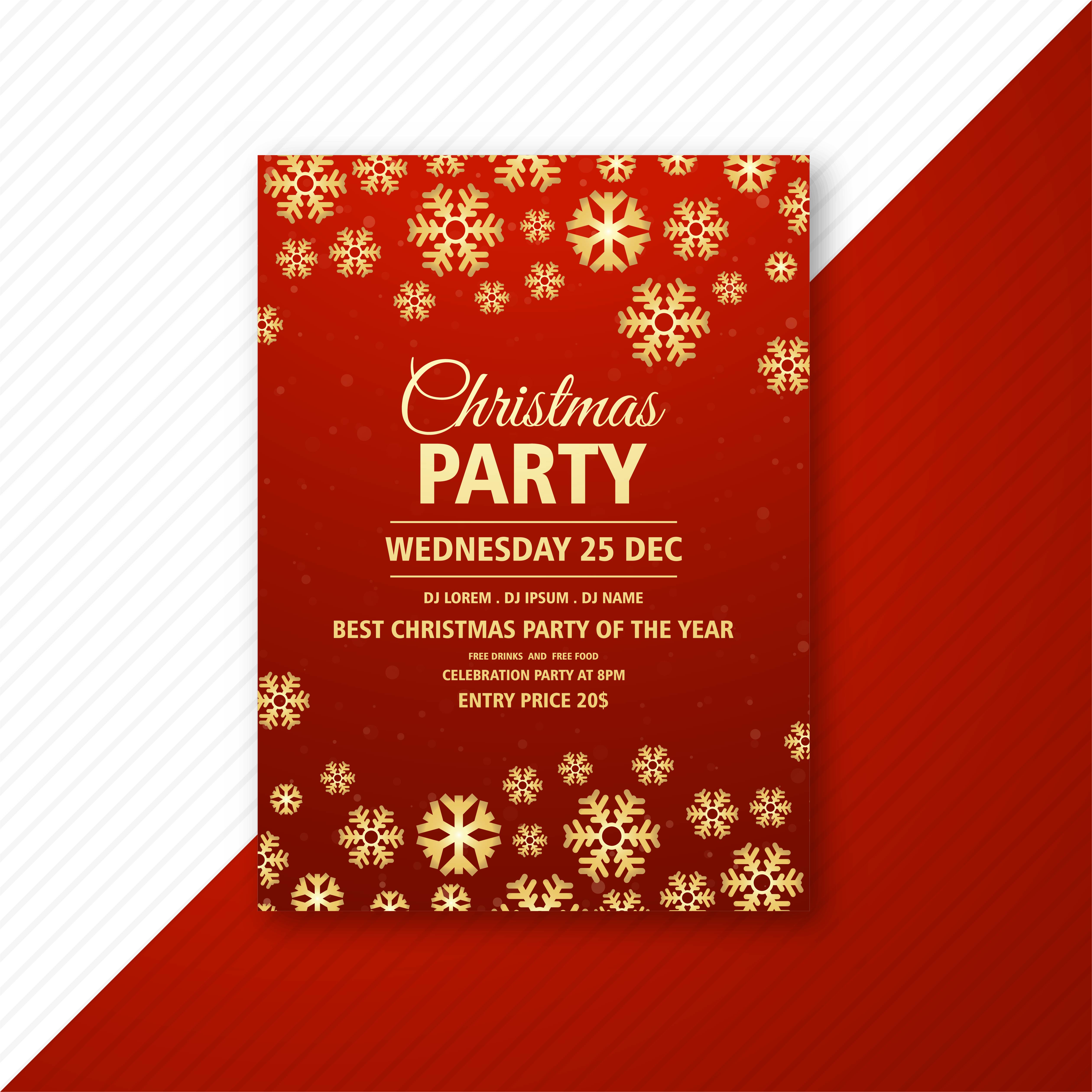 Christmas Party Flyer Template from static.vecteezy.com