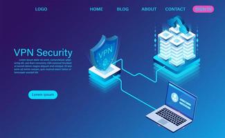 virtual private network security technology concept vector