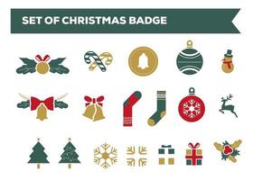 Christmas Badge Collection vector