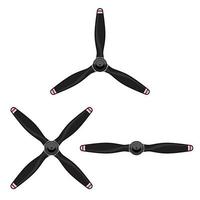 Aircraft Propeller Group with Two Blades vector