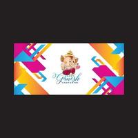 Mixed Color Abstract Background Ganesh vector