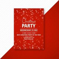 decorative christmas party flyer with creative snowflakes vector