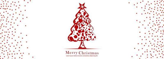 Banner de Navidad para vector de fondo de tarjeta de árbol de Navidad