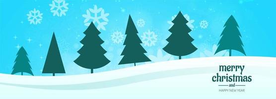 Banner de Navidad para vector de fondo de tarjeta de árbol de Navidad