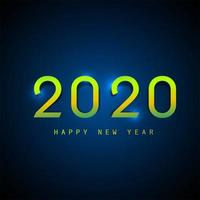 2020 Text Happy New Year Holiday Vector Background