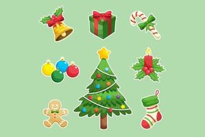 Set of Christmas Decorations vector