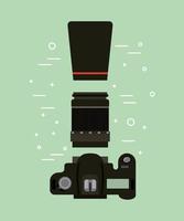 camera and lens equipment vector