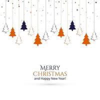 Hanging Christmas tree card background