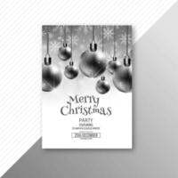 Merry Christmas card brochure background template vector