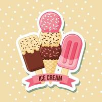 Ice cream treats vector