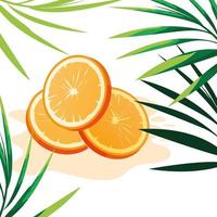 Slice of orange design vector illustratio