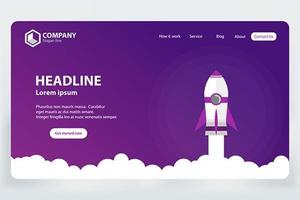 Boost Business Website Landing Page Vector Template Design Concept	
