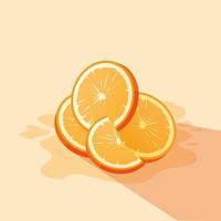 Rebanada de ilustración de vector de diseño naranja