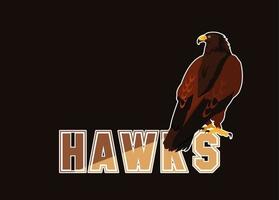 imposing hawks bird with word vector