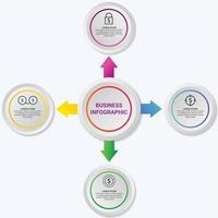 Circle gradient business infographic element with option or steps