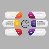 Gradient business infographic element representing growth stages or steps with clean layout and modern professional design vector