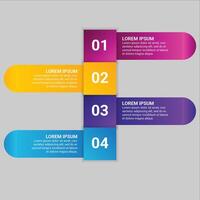 gradient infographic element for business steps or options with clean modern layout and colorful visual design vector