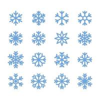 Icono de copo de nieve simple en el diseño de estilo de línea sobre fondo blanco. vector