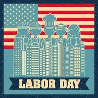 labor day card vector