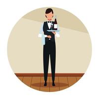 Restaurant woman waiter avatar
