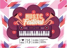 Music festival poster vector