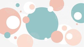 abstract flat circles background vector