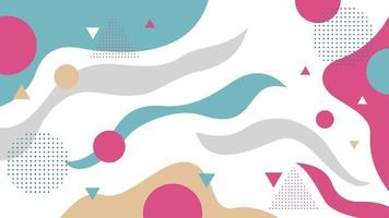 abstract flow in geometric memphis style background vector