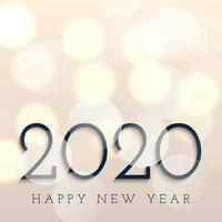 Happy New Year background with bokeh lights  vector