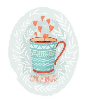 Coffee Cup Good Morning  vector