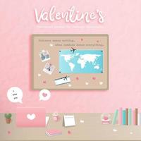 Valentine's day concept for distance relationships  vector