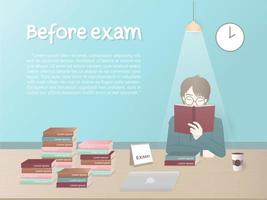 Night Before Exam  vector