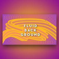 Fluid wavy banner template  vector