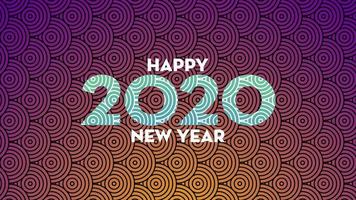 Happy new year 2020 background vector