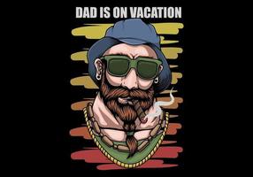 Father vacation retro design