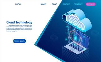 Modern cloud technology and networking concept vector